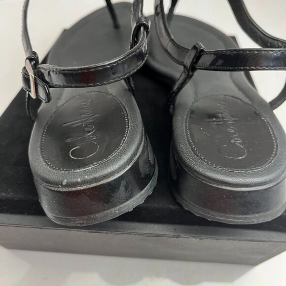 Cole Haan Air Thong Sandals Buckle Strap Black Leather 8B - Picture 6 of 12